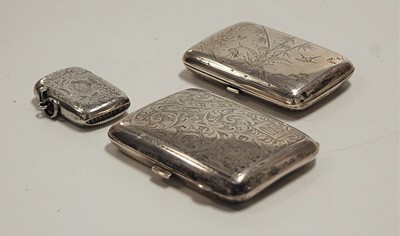 Lot 286 - A late Victorian silver vesta, having all-over...