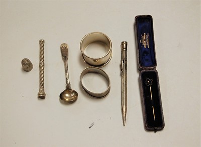 Lot 298 - A silver cased propelling pencil by Sampson...
