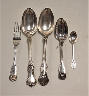 Lot 302 - A pair of Victorian silver serving spoons;...