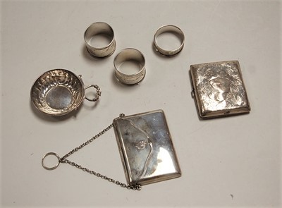 Lot 326 - A circa 1900 silver pocket cigarette case,...