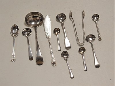 Lot 327 - A small collection of loose silver flatware,...