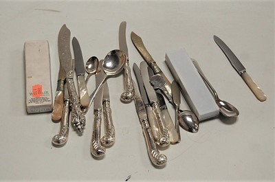 Lot 495 - A collection of loose mainly silver plated...