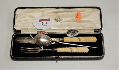 Lot 501 - A 19th century two-piece christening set,...