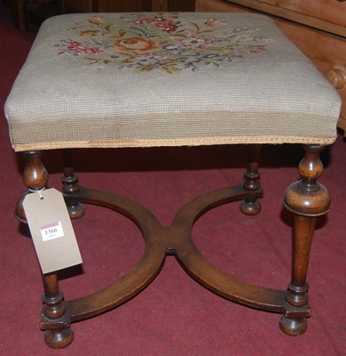Lot 1366 - An early 20th century walnut and floral...