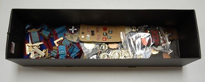 Lot 462 - A large collection of assorted Masonic ribbons,...