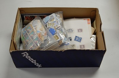 Lot 532 - A box of miscellaneous stamps, mainly being...