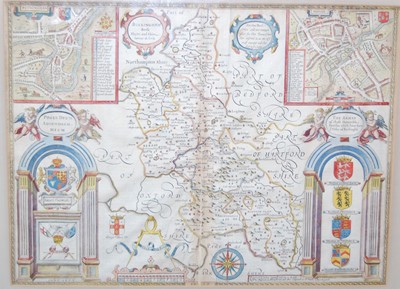 Lot 1012 - John Speed - engraved county map of...