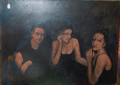 Lot 1013 - Grainger - The Girls, oil on canvas, signed...