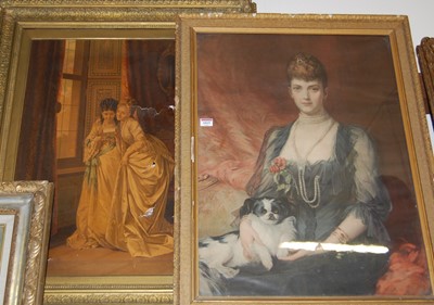 Lot 1019 - A Victorian framed portrait print, 74 x 52cm;...