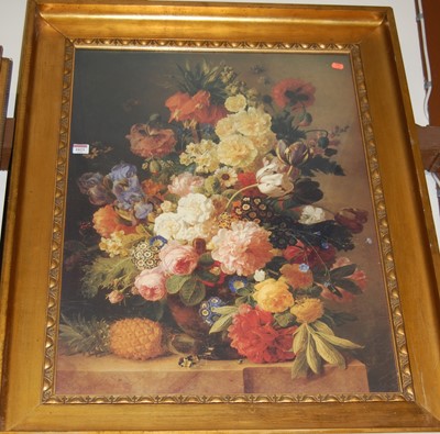 Lot 1023 - After Vandael - Still life with flowers and...