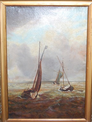 Lot 1032 - M. Dogger(?) - Sailing boats of the coastline,...