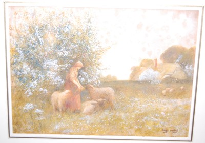 Lot 1035 - Fred Hines (1875-1928) - The Shepherdess,...