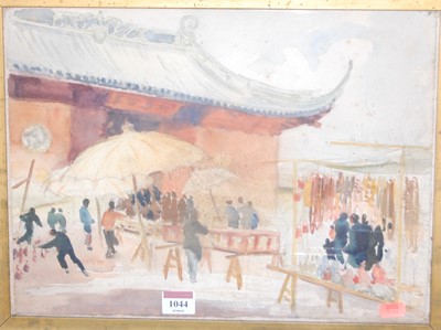 Lot 1044 - Mid-20th century school - Oriental scene,...