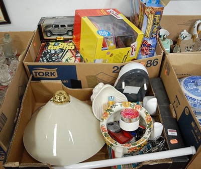 Lot 585 - Two boxes of miscellaneous items, to include...