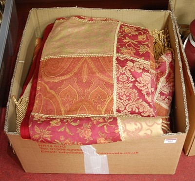 Lot 602 - A Sibona embroidered throw; together with one...