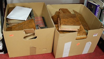 Lot 608 - Two boxes of miscellaneous 19th century and...