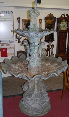 Lot 1415 - A large verdigris bronze water fountain, in...