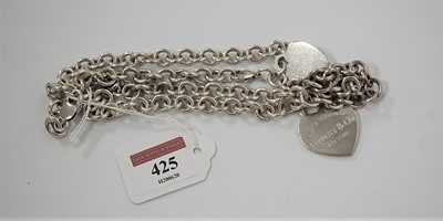 Lot 425 - Two Tiffany & Co 925 silver chain link...