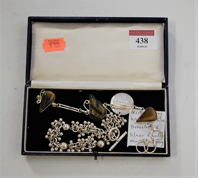 Lot 438 - A Tiffany & Co 925 silver identity bracelet;...