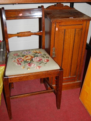 Lot 1078 - A circa 1900 walnut pot cupboard; together...