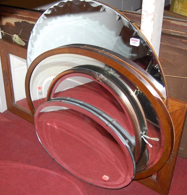 Lot 1081 - Assorted wall mirrors, to include inlaid...
