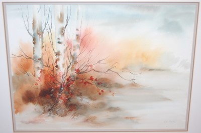 Lot 1092 - M.G. Muller - Autumnal landscape, watercolour,...