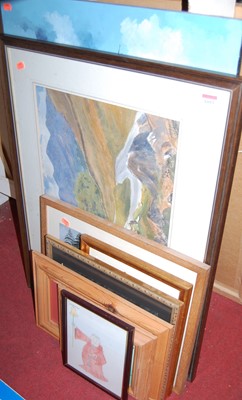 Lot 1093 - Assorted pictures and prints, to include...