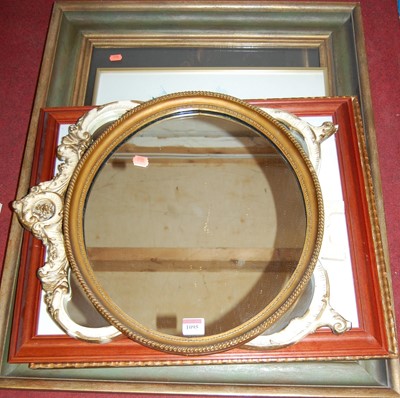 Lot 1095 - Assorted modern pictures, gilt framed oval...