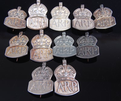 Lot 71 - A silver Air Raid Precaution (ARP) badge