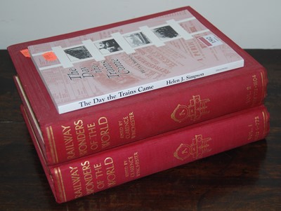 Lot 1502 - Two bound volumes of Railway Wonders of the...