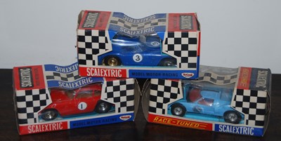 Lot 1506 - Three various boxed Scalextric slot-racing...