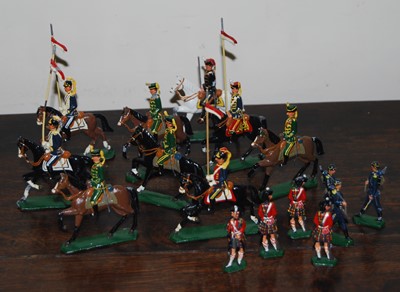 Lot 1509 - A collection of white metal hand-painted flat...
