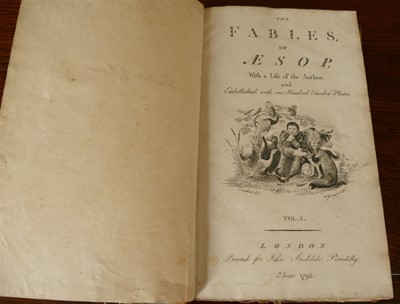 Lot 555 - Aesop's Fables, London John Stockdale 1793,...