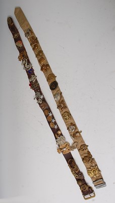 Lot 62 - A brown leather belt
