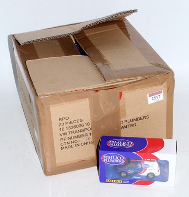 Lot 2549 - A box of Siku Pimlico Plumbers delivery vans,...