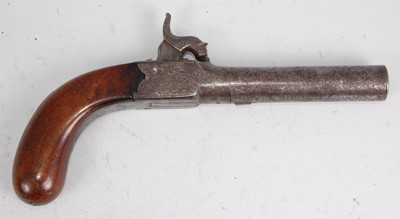 Lot 41 - A 19th century large bore boxlock percussion pistol