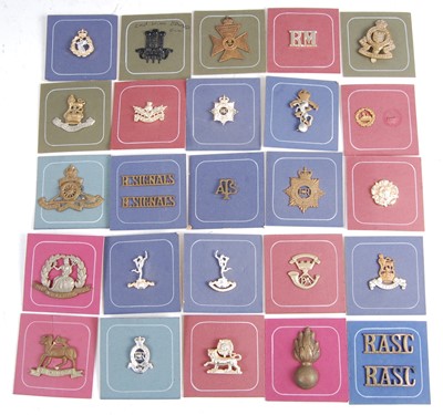 Lot 32 - A collection of cap badges and shoulder titles to include