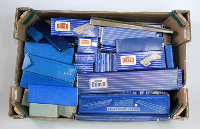 Lot 621 - Dublo boxed 3-rail track, approx quantities,...