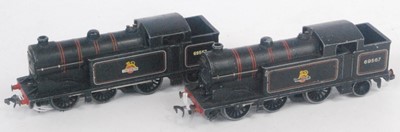 Lot 678 - Two EDL17 Hornby Dublo 0-6-2 tank locos BR...