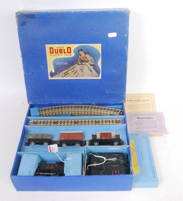 Lot 873 - EDG7 Hornby Dublo tank goods set comprising...