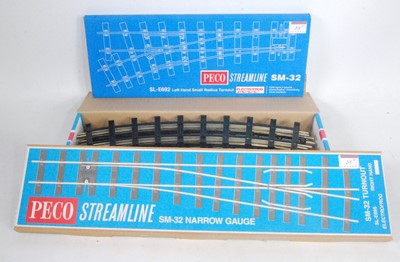 Lot 218 - Peco SM32 2-rail track - 6 std curves ST-605;...