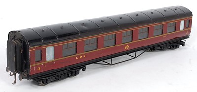 Lot 226 - Bassett Lowke LMS all/3rd bogie coach No. 2822...
