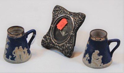 Lot 260 - A pair of Wedgwood Jasperware jugs, of conical...
