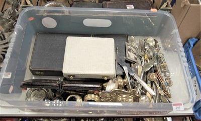 Lot 293 - A collection of various silver plated items,...