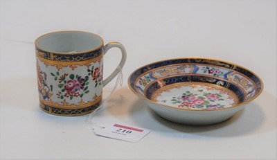 Lot 210 - A 19th century Samson porcelain coffee can and...