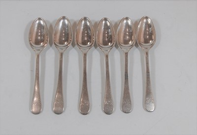Lot 399 - A set of six 19th century white metal...