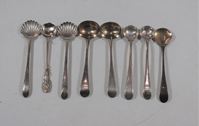 Lot 407 - A pair of George III silver salt spoons, of...