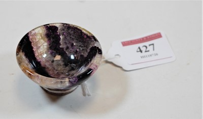 Lot 427 - A small Derbyshire blue-john shallow bowl, dia....