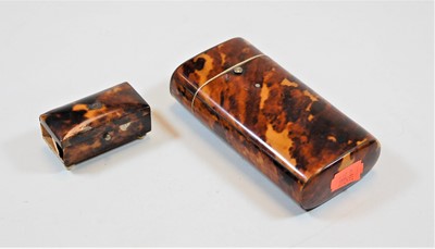 Lot 428 - A Victorian tortoiseshell and white metal...