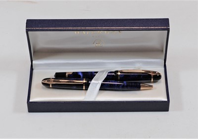 Lot 451 - A Waterman's fountain pen, having blue faux...